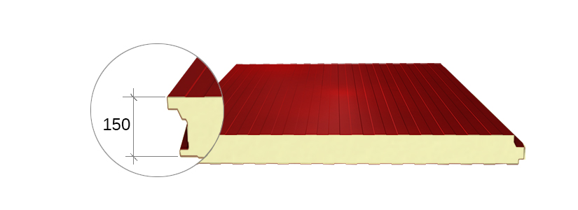 Стеновая сэндвич панель 150 мм пенополиизоцианурат
